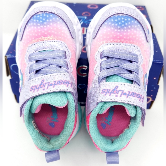 Light Up Slip-On Sneakers, Simply Love Flutter Hearts, Skechers, New, NIB - Picture 5 of 7